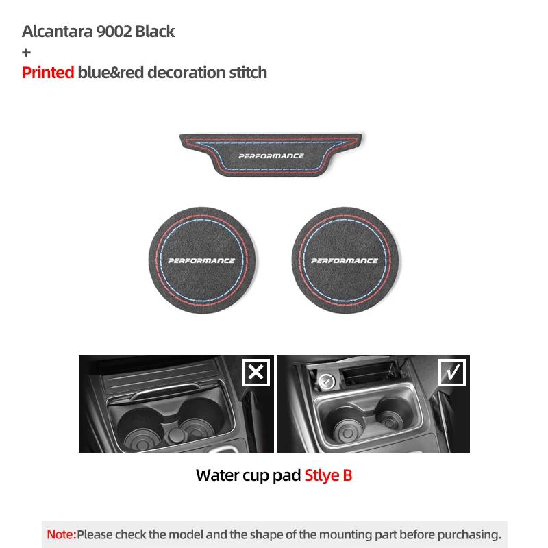 Betterhumz For BMW F30 F32 F34 F35 Car Cup Holder Anti-Slip Pad Storage Box Mat Suede Center Console 3pcs Interior Accessories