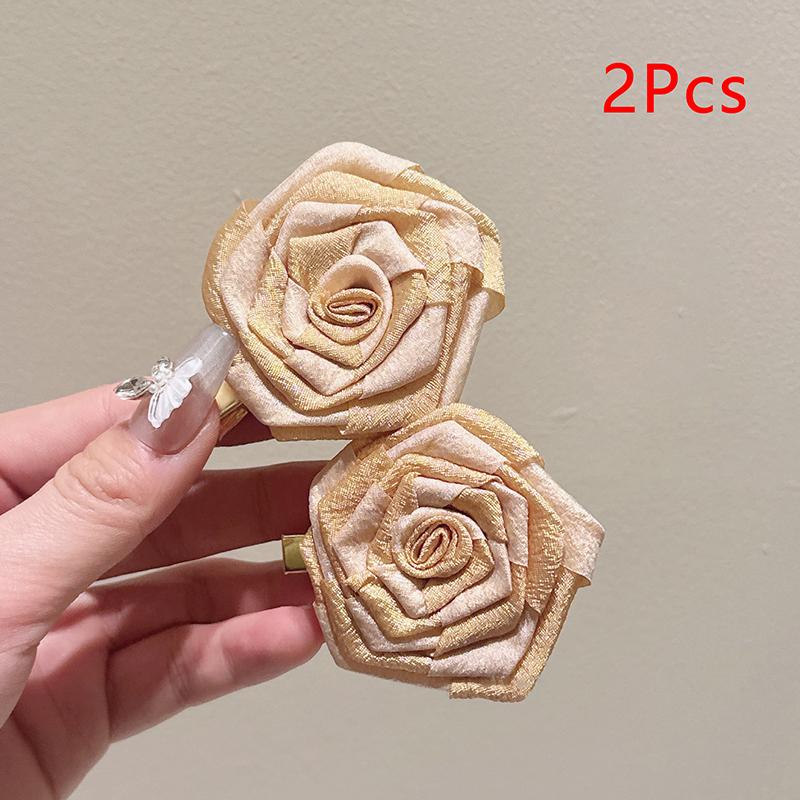 2 шт. корейский стиль увядшая роза цветок заколка для волос винтажный цветок заколка для волос боковой зажим высококачественный головной убор аксессуары для волос