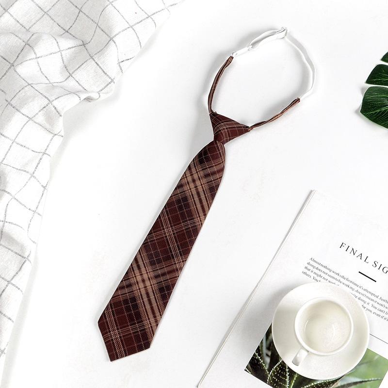 JK Bow Tie for Women, Japanese Uniform Shirt, College Style Student Plaid Tie, Men's Free Ribbon Accessories