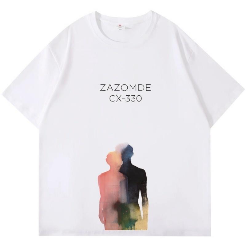 ZAZOMDE 2026 Summer High Street Oversized Cotton Tee Unisex Big Size Urban Graphic Print Contemporary Streetwear Fashion Design