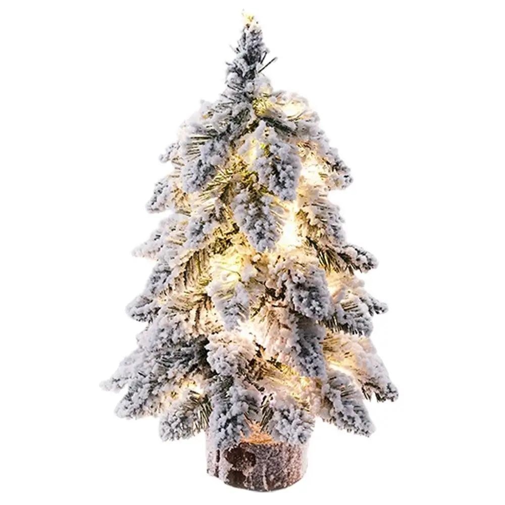 45cm Mini Christmas Tree Home Decoration PVC Artificial Party New Tree Small Battery Ornaments -No Xmas Christmas U4C2