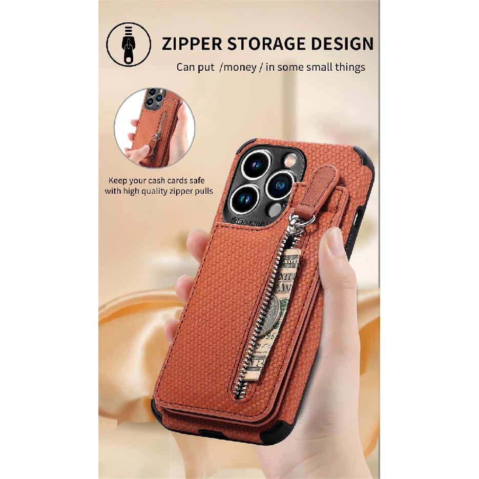 Zipper Wallet Card Case For Samsung Galaxy A56 A55 A54 A53 A52 A52S A36 A35 A34 A33 A16 A15 A13 A26 A25 A23 A73 A71 Magnet Cover