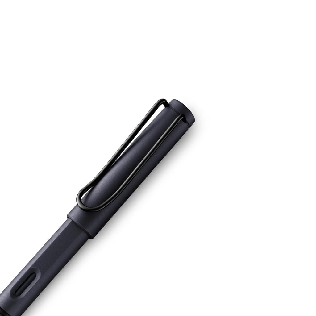 LAMY Safari Steel Black Fountain Medium Officially Imported Pen, Nib, L0E2-M,