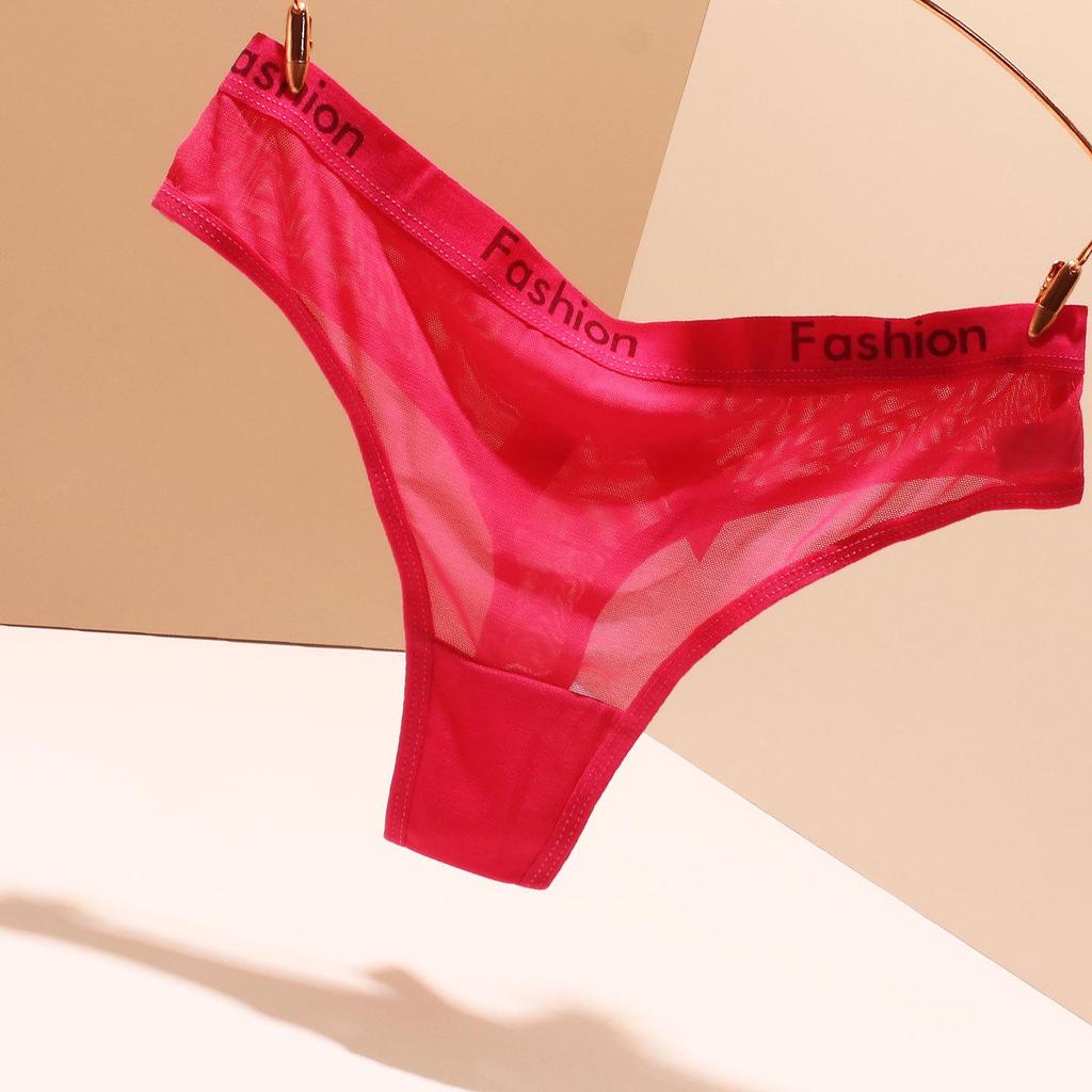 Sexy Low-Rise Women's Seamless Thong - Plus Size, Breathable with Temptation Letter Cutout