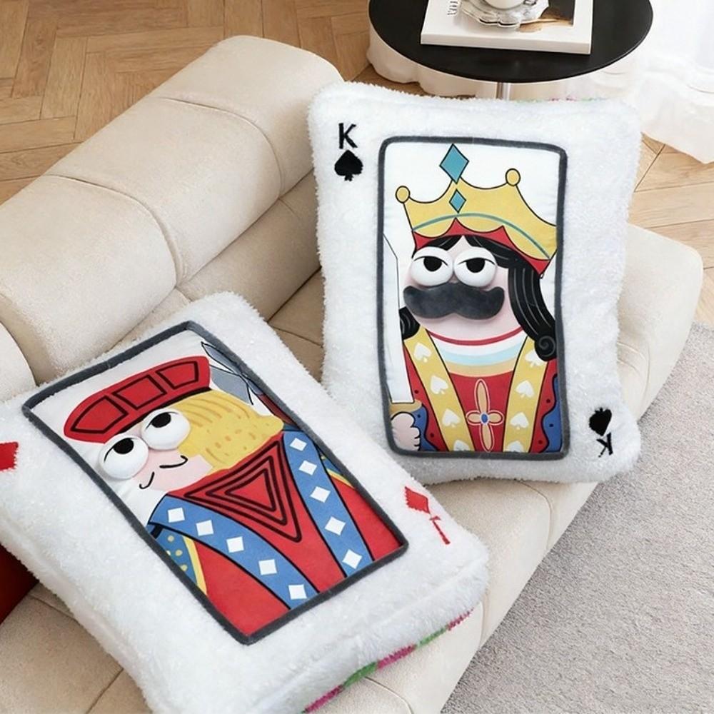 Square Shape Plush Embroidered Pillow Fluffy Texture Patchwork Pillow  Holiday Gift