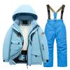 Children's Fashion Skiwear Set Boys' And Girls' Thickened Waterproof Warm Ski Suit Jacket And Trousers Outfit Set