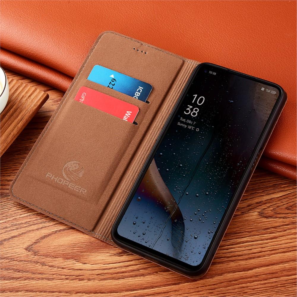 Napa Inner Grid Genuine Leather Flip Case for Meizu 15 16 16TH 16X 16XS 17 18 18X 20 21 Pro Plus Note Phone Cover Card Cases