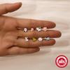 S925 Sterling Silver Cartoon Animal Ear Bone Stud Oil Drop Flat Head Threaded Piercing New Small Cute Fun Trendy Ear Jewelry