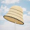 Summer Hat Activities Hollow Design Patchwork Basin Versatile Knitted Hat