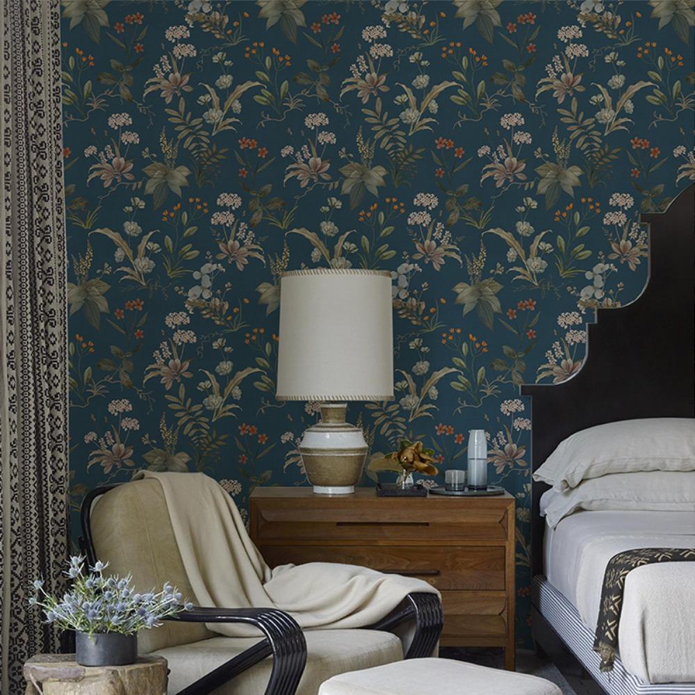 1roll Vintage Floral Wallpaper Peel and Stick Wallpaper Floral Contact Paper Boho Flower Self Adhesive Removable Wallpaper for Desktop Shoe Cabinet