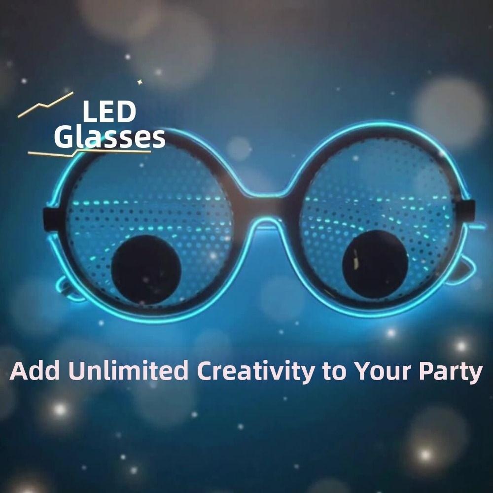 Rotating Eyeballs Eyeball Glasses Round Frame Party Glasses Funny Novelty Glasses Carnival Cosplay