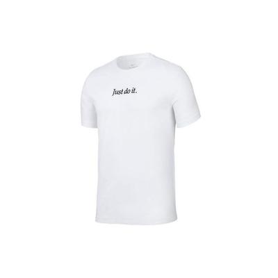 Спортивная футболка Just Do It с коротким рукавом, мужские топы, белые CD9633-100
