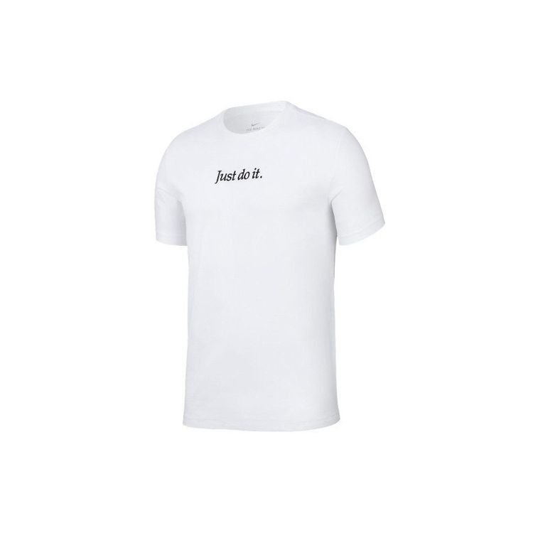 Nike Спортивная футболка Just Do It с коротким рукавом, мужские топы, белые CD9633-100