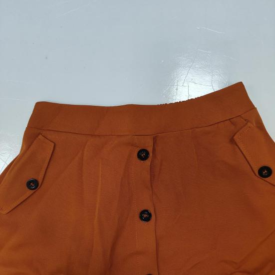 Женская рубашка и юбка, однотонная блузка с круглым вырезом, застегивающаяся на пуговицы, юбка с карманами, летний наряд для офиса, деловых мероприятий