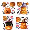 Removable Halloween Decorations Pumpkin Window Clings, Cartoon Cat Static Sticker, Jack O Lantern Stickers PVC Decals for Party Home Decoration