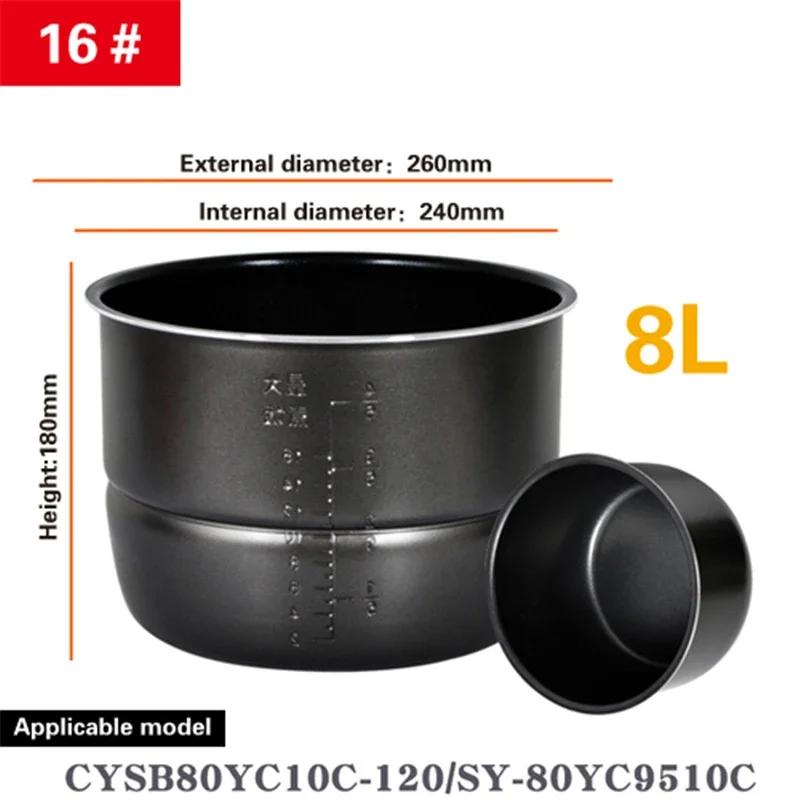 Аксессуары для внутренней кастрюли Внутренний контейнер рисоварки Антипригарная кастрюля для приготовления пищи Запасные аксессуары Кухонная еда Вкладыш для рисоварки