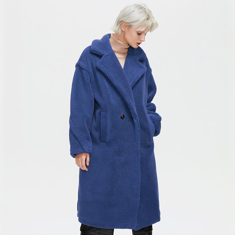 ziai Пальто Тедди с заниженными плечами и наклонными карманами