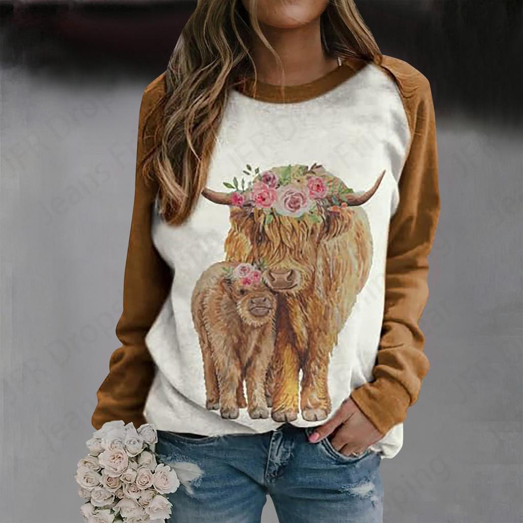 Animal Cow 3d Print Hoodies Women Fashion Hoodie Crewneck Animal Sweatshirt Harajuku Kawaii Coats Women Sweats Girl Clothes