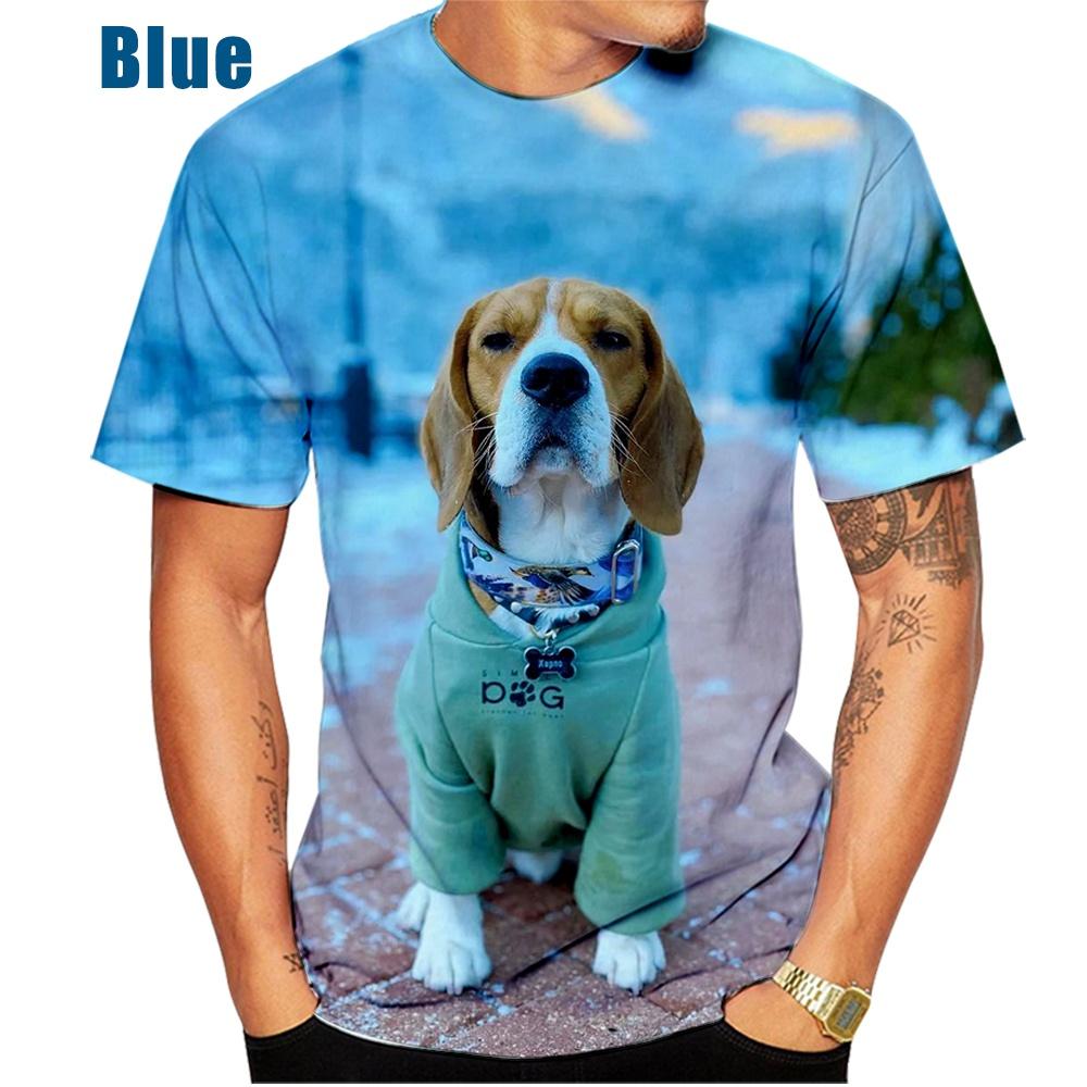 New Fashion Men's and Women's 3D Printing T-shirt Animal Dog Beagle Casual Short-sleeved Street T-shirt Top XS~5XL