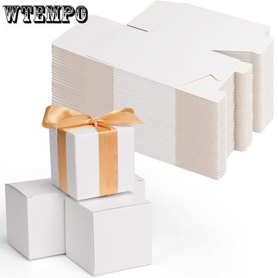 WTEMPO Белая бумага Небольшие подарочные коробки Складные самодельные коробки для угощений на вечеринку Коробки для предложений руки и сердца подружкам невесты Универсальные упаковочные коробки для хранения деликатных предметов