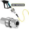 4 x Power Washer Hose Connector Coupling, Pressure Washer Quick Coupling 1/4 Inch Accessories for Pressure Washer (Silver)