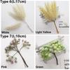 6PCS/Bundle DIY Home Decor Xmas Ornament Simulation Plants Faux Grass Pine Artificial Flowers