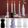 DIY Silicone Candle Holder Mould Handmade Semicircle Geometric Candlestick Mold for Teas Wax Cup for Blessing Ceremony