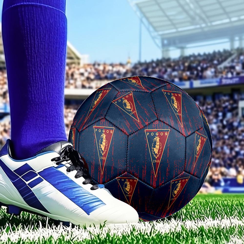 Pogon Emblem Design Size 5 Soccer Ball, Suitable for Training and Matches, High-Elasticity, Wear-Resistant Material Gift for Fan