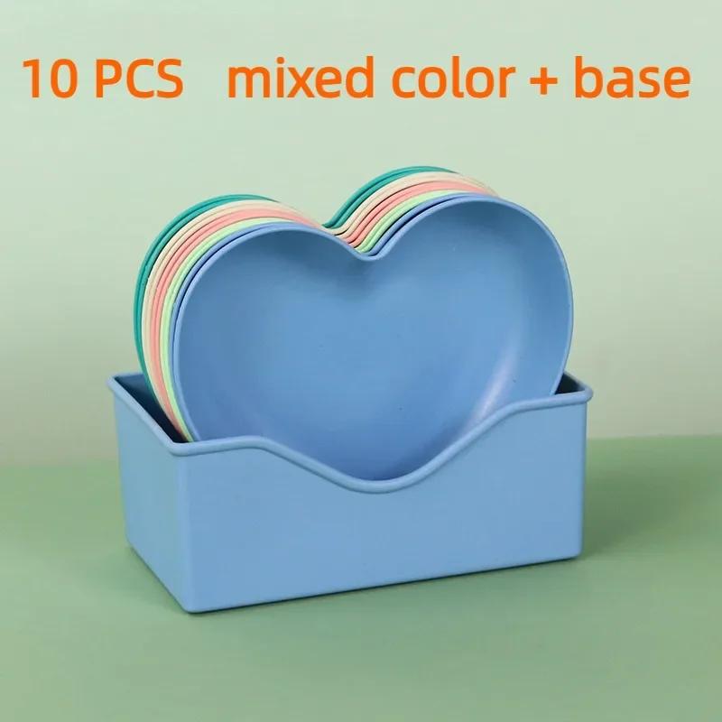 Квадратная мусорная тарелка, костяная тарелка, пищевая тарелка, фруктовые закуски, походная столовая посуда, тарелка в форме сердца, салатницы