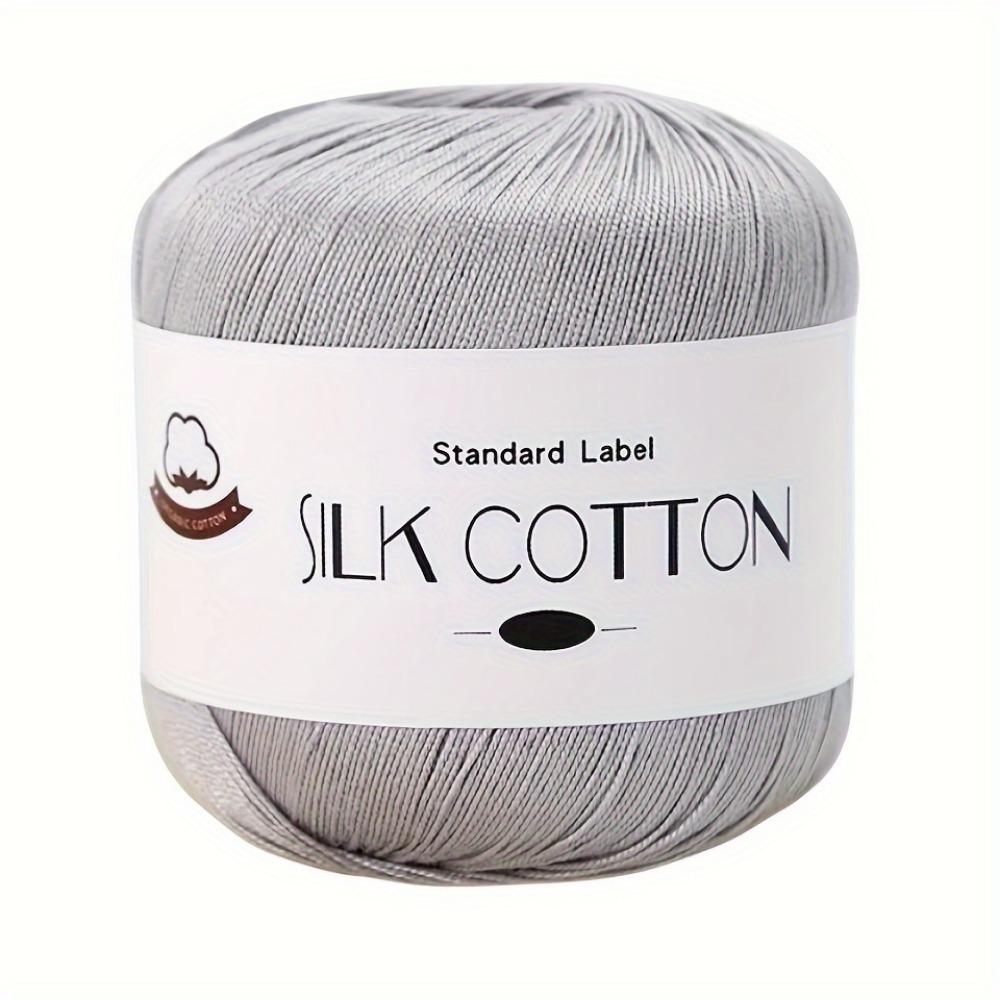 4-Piece Premium Cotton Silk Blend Yarn #6 Lace Thread for Knitting & Crochet Ideal for Shawls Scarves Sweaters Available In Multiple Colors