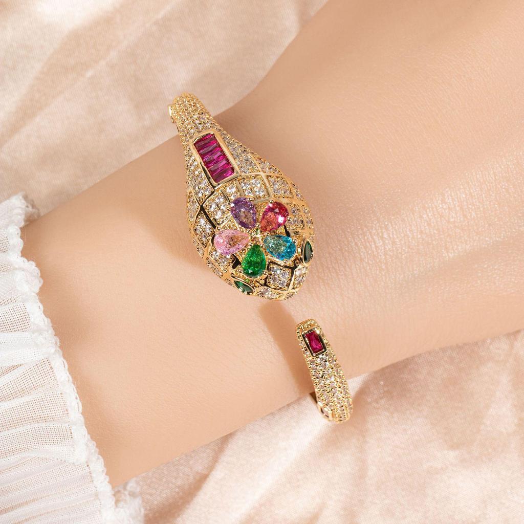 Electroplated Real Gold Spirit Snake Bracelet - Exaggerated Europe & America Style