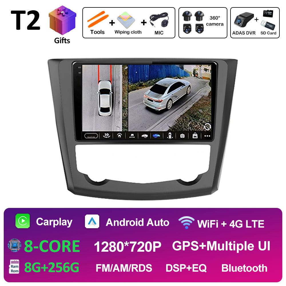 GPS-навигация Android14 для Renault Kadjar 2015 2016 2017 2018 2019 Беспроводная Carplay Автомагнитола QLED IPS Экран WIFI Аксессуары