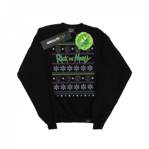 Rick And Morty Womens/Ladies Christmas Faces Sweatshirt
