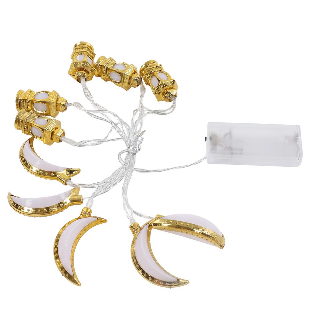 1.5M 10LED Ramadan Light Moon Shaped Festival String Light Decorative Lamp for Party Bedroom