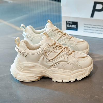 Женская весенняя обувь для папы из натуральной кожи, новая универсальная бархатная повседневная спортивная обувь