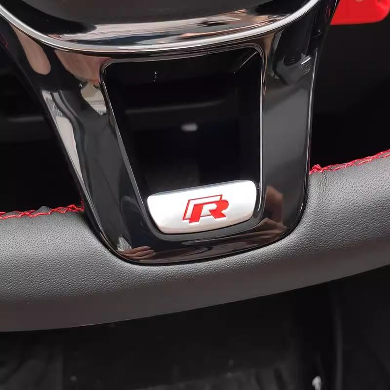 Декоративная накладка на руль автомобиля Наклейка с эмблемой R Line Для VW Scirocco Polo T5 Passat b6 Golf mk5 Tiguan Jetta CC