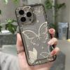 Золотой чехол-бабочка для iPhone 17 16 15 11 13 12 14 Pro Max 16e Air 7 8 Plus XR Мягкий прозрачный чехол из ТПУ