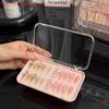 Rectangle Storage Box for False Nails Display, Salon Essentials with Lid Plastic Clear Jewelry Box, Press-on Nail Storage Case