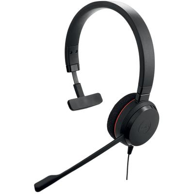 Jabra Гарнитура Evolve 20 Mono – Пассивное шумоподавление, сертифицированные Microsoft наушники для VoIP-софтфонов – USB-C/A – Черный