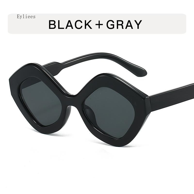 Retro Irregular Polygon Cat Eye Sunglasses Women Shades UV400 Fashion Trending Green Pink Men Sun Glasses lentes de sol mujer