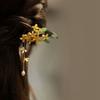 Wood Cheongsam Flower Chinese Style Headwear Wooden Hairpin Ancient Style Hairpin Hanfu Hair Sticks