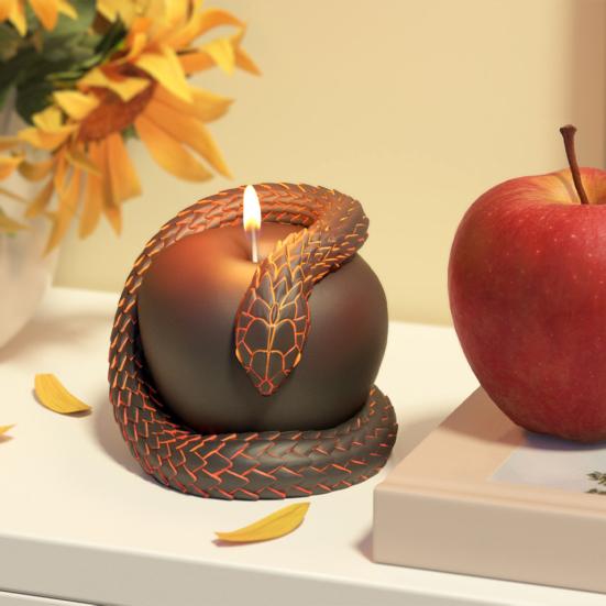 Yousheng Snake Design Candle Mold Силиконовая форма для мыловарения 3D Fruit Shape Candle Mold Resin Casting Mold Candle Making Kit