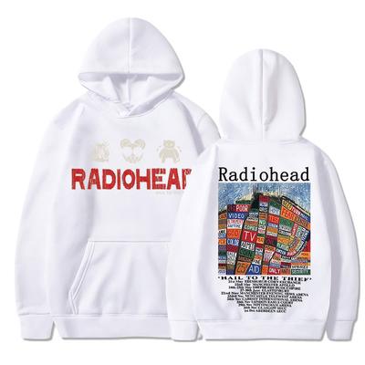 Толстовка Radiohead с принтом в винтажном стиле с изображением хип-хоп-рок-группы Hail To The Thief Music Album Мужские толстовки Уличная одежда Спортивный костюм Oversize