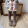 Breathable Winter Compression Stocking Casual Bow Middle Tube Socks Female Hosiery  Toddler Girl