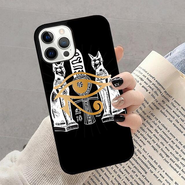 Осенний чехол-накладка с египетскими иероглифами для iPhone 17 Air 16 16e 15 12 11 13 14 Pro Max Plus Coque