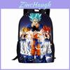 Школьный рюкзак для мальчиков с изображением персонажей Dragon Ball, изготовленный из дышащей ткани Оксфорд и обладающий большой вместимостью.
