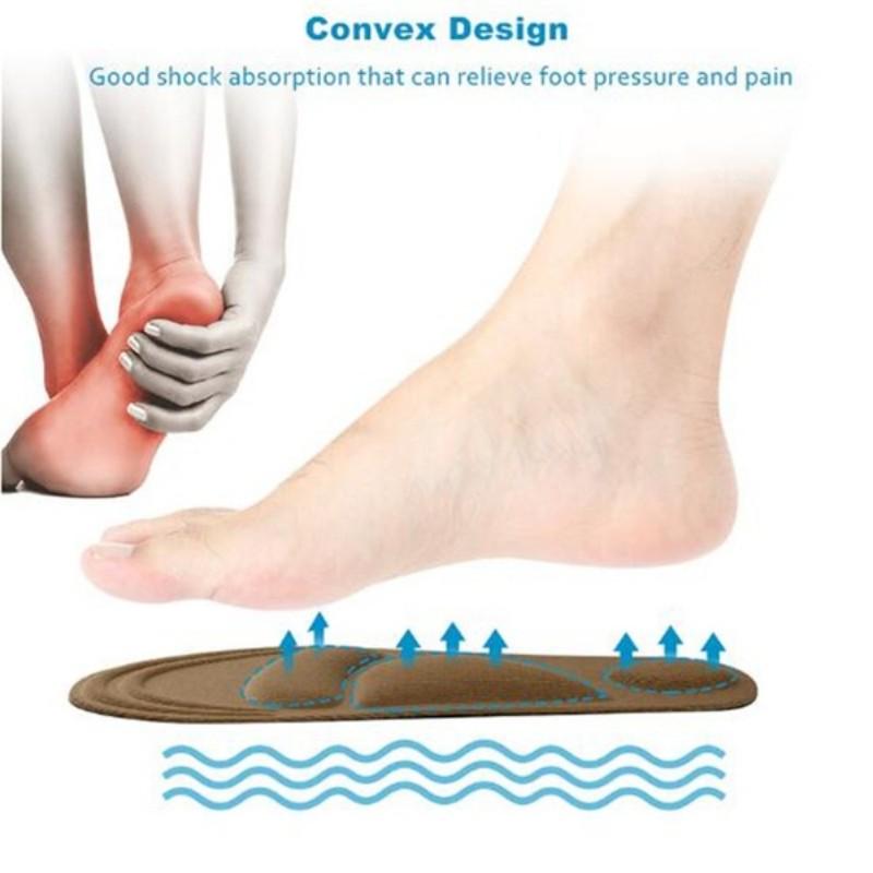 4D замшевые ортопедические стельки унисекс из пены с эффектом памяти