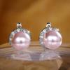 Huitan New Trendy Simulated Pearl Earrings for Women White/Pink Color Bridal Wedding Engagement Earrings Fancy Gift Lady Jewelry