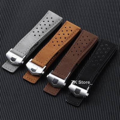 20 мм 22 мм Браслет для Tag Heuer Connected 45 для Carrera для Monaco Кожаный Сменный Ремешок Матовая Воловья Кожа Универсальный Аксессуар