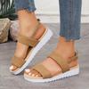 Fashion Fashion Casual Sandals Women's Summer Platform Flat Heel Fish Mouth Soft Sole Non-slip Plus Size Versatile Flats